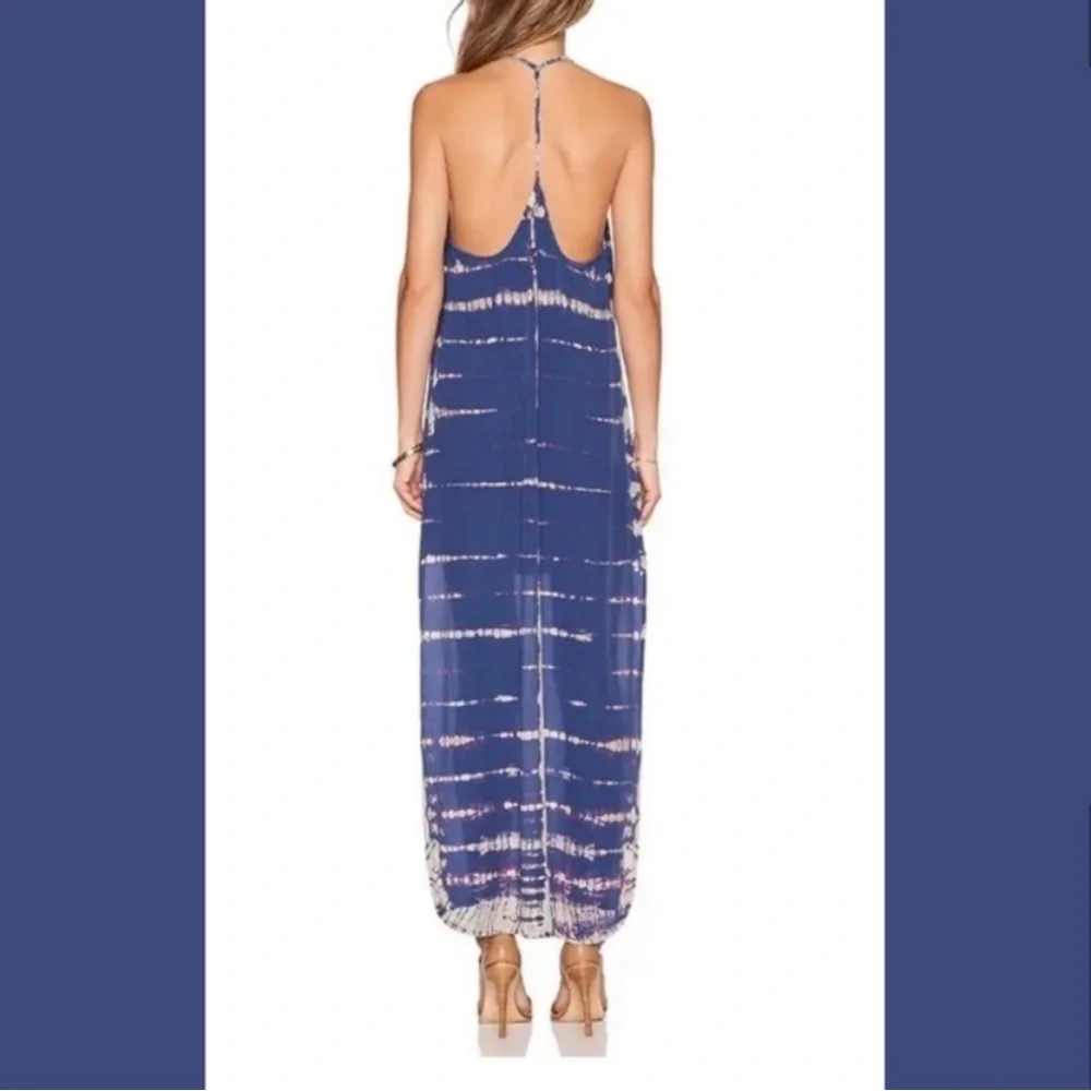 Gypsy 05 Violet Tie Dye Hi Low Silk Dress-Size XS - Picture 3 of 6